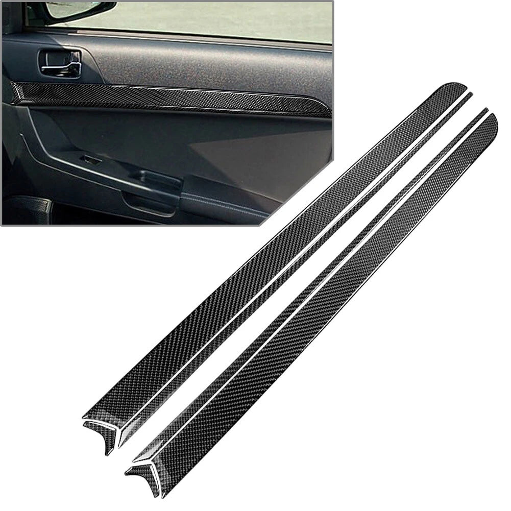 Carbon Fiber Interior Door Trim for Mitsubishi Lancer (2008–2015)