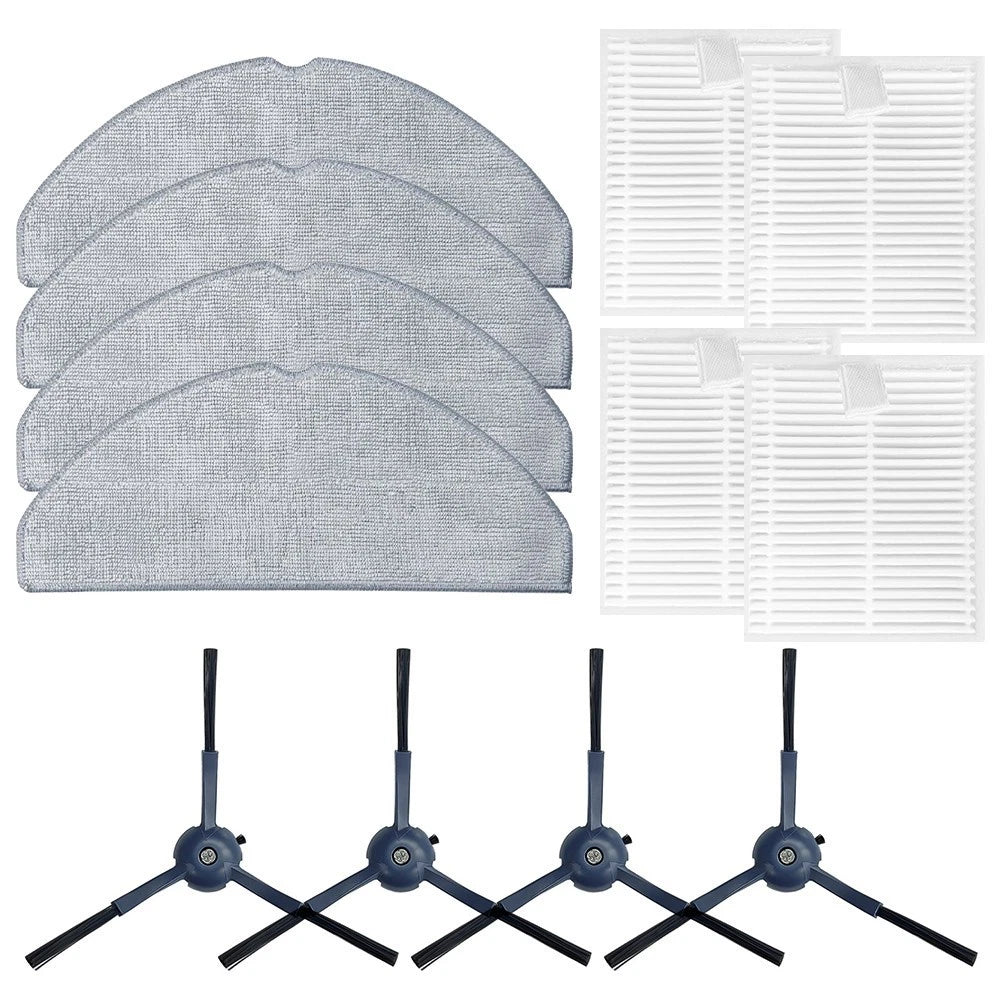Replacement Side Brush Filter and Mop Cloth Kit for Conga 8490 (2019–2023)