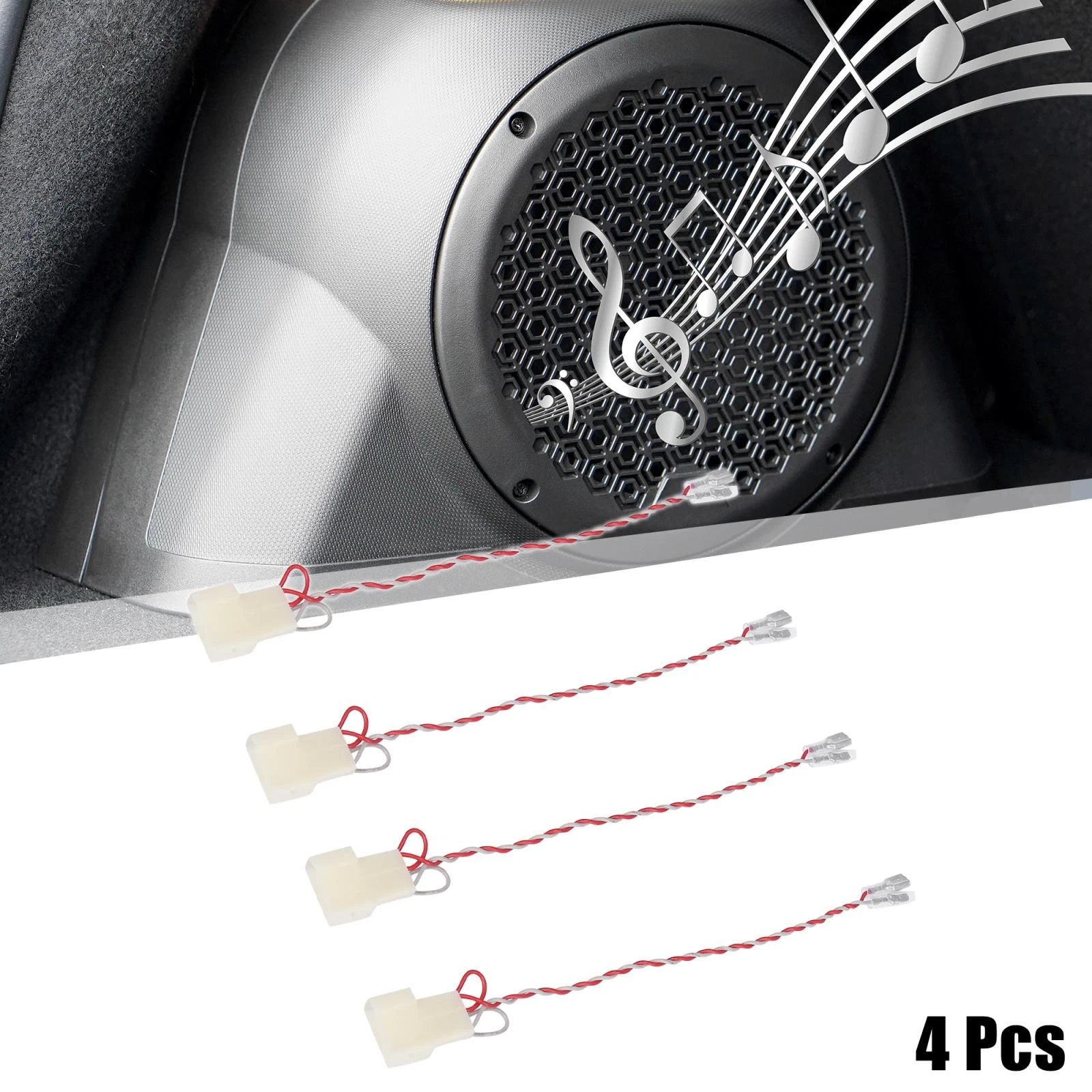 4pc Speaker Wire Harness Connector Adapter for Toyota Subaru (Universal)