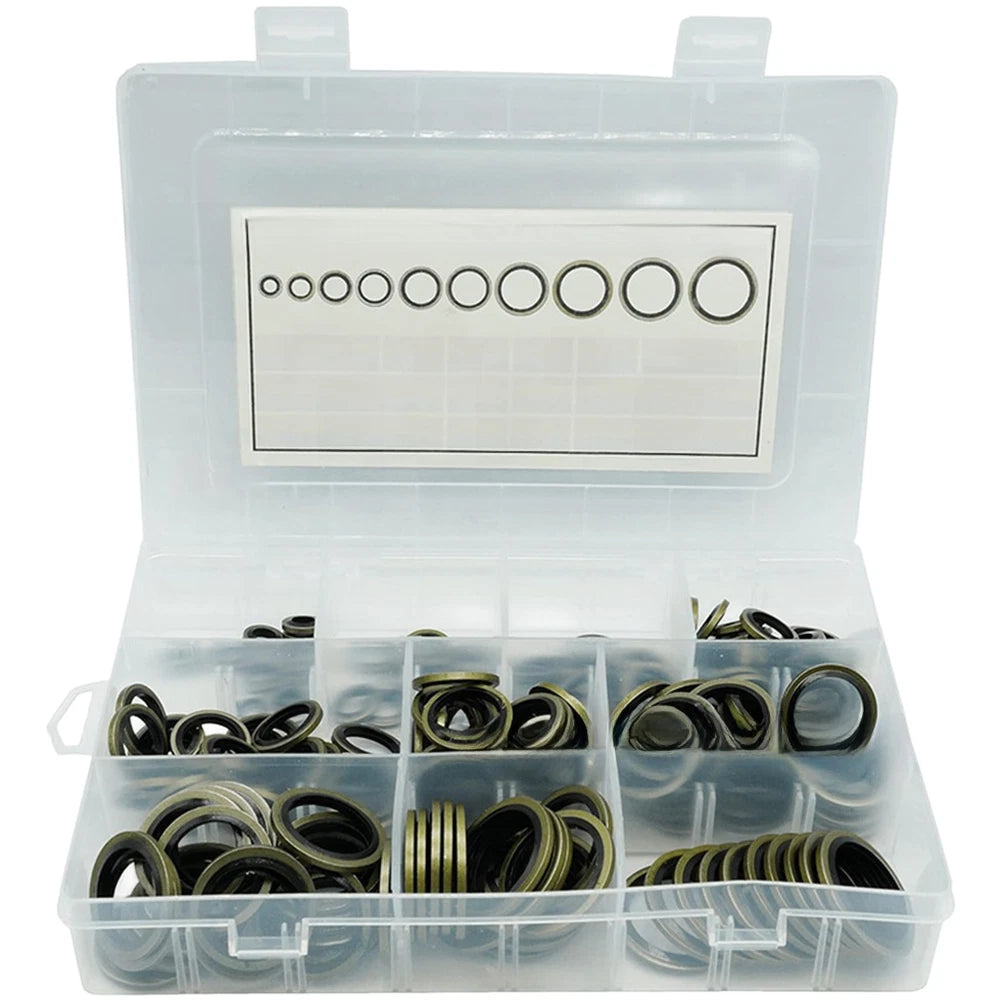 Oil Seal Washers Kit for Automotive Sealing (Clear Nitrile Rubber)