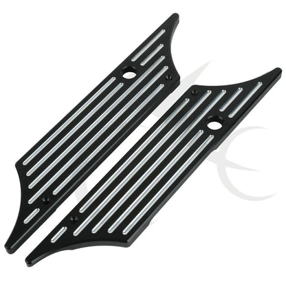 Black/Chrome Hard Saddlebags Latch Cover for Harley Touring Road Glide (1993–2013)