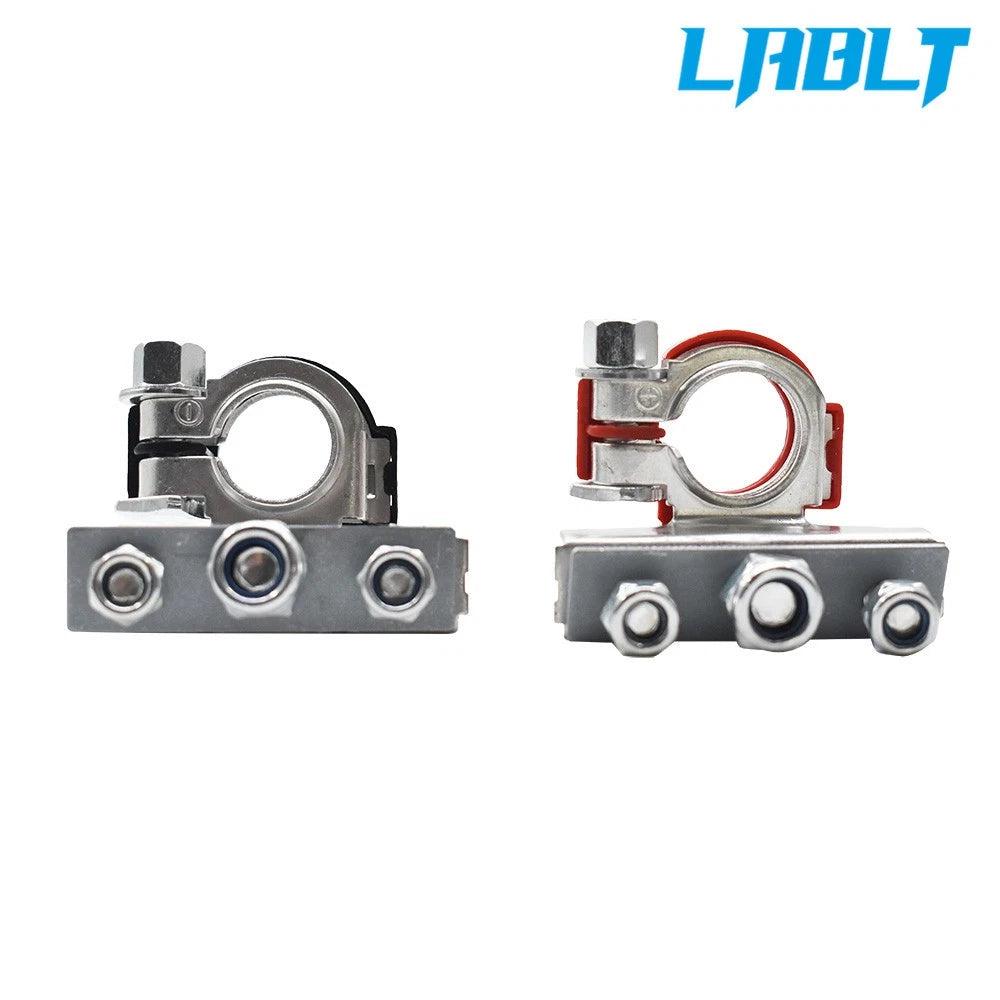2X Battery Terminal Connector Top Post Positive Negative Universal Heavy Duty