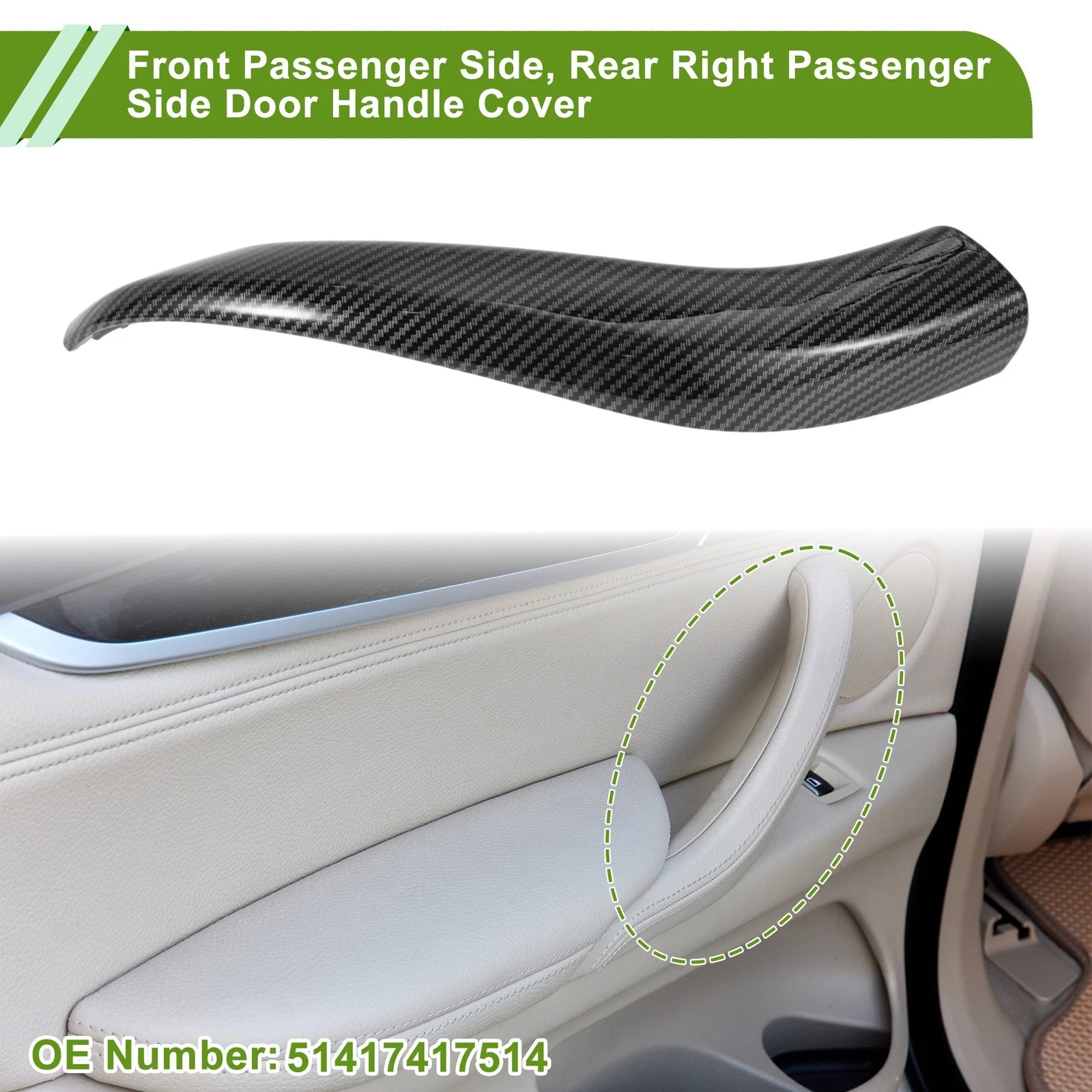 Door Handle Pull Trim Cover Replacement for BMW X1 F48 (2016–2019)