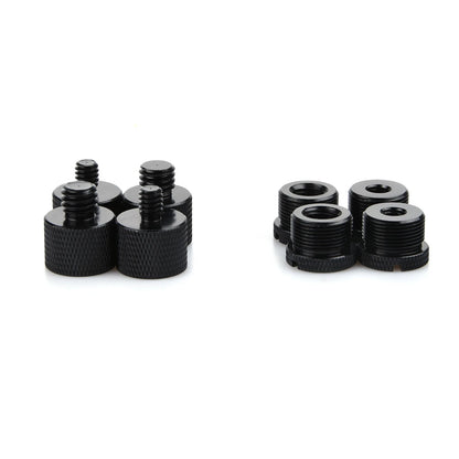 8x Mic Stand Thread Adapter Kit 5/8" to 3/8" & 5/8" to 1/4"