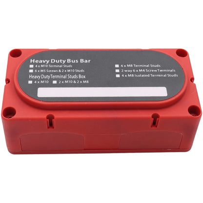 4-Way Terminal Block Busbar with M10 & M8 Studs for RV Automobiles