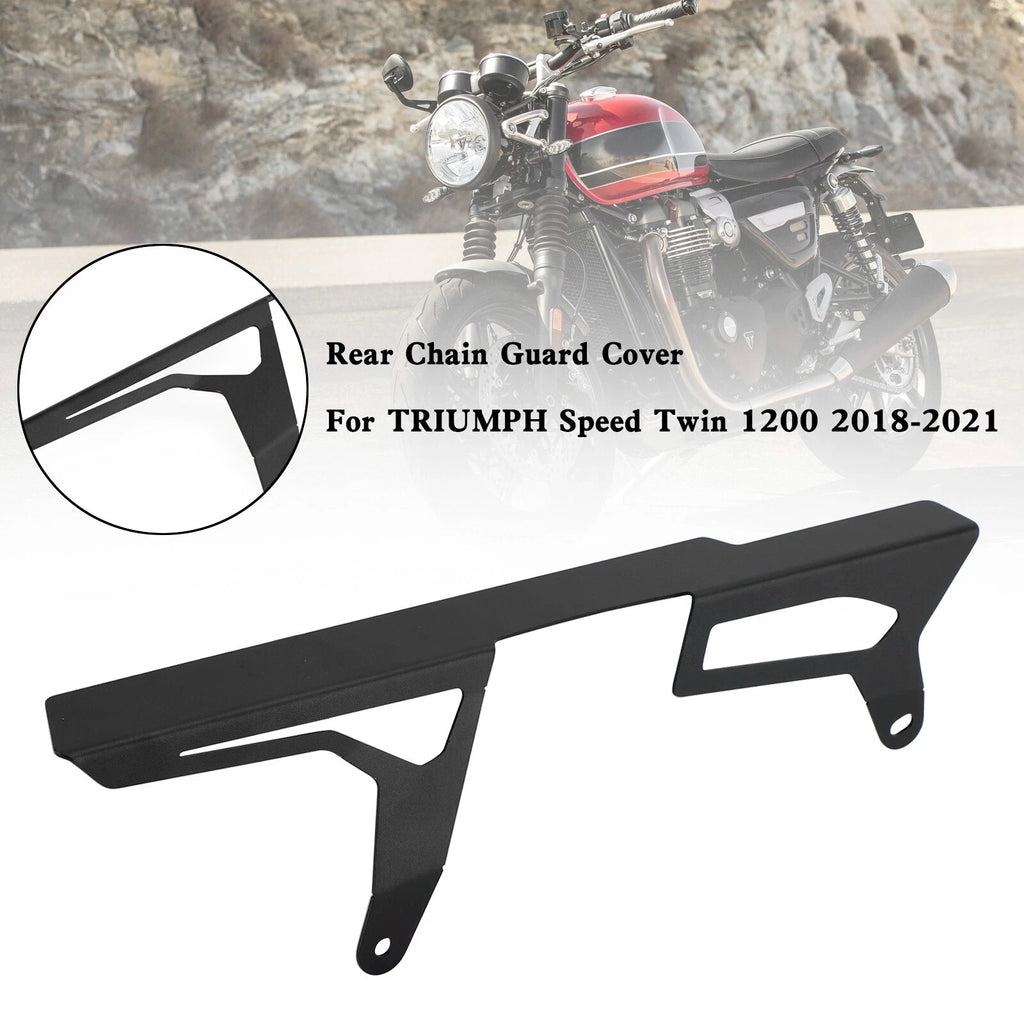 Rear Sprocket Chain Guard Protector Cover for Speed Twin 1200 (2018–2021) Black T9