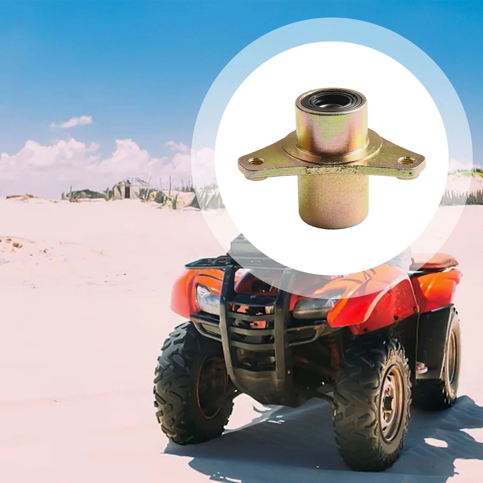 Front Hub Gear for ATV (15mm Inner Hole, Three-Hole Mount)