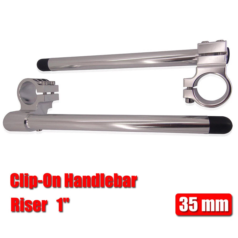 295mm Raised Riser Clip-On Handlebars for Universal Motorcycle (35mm Forks)