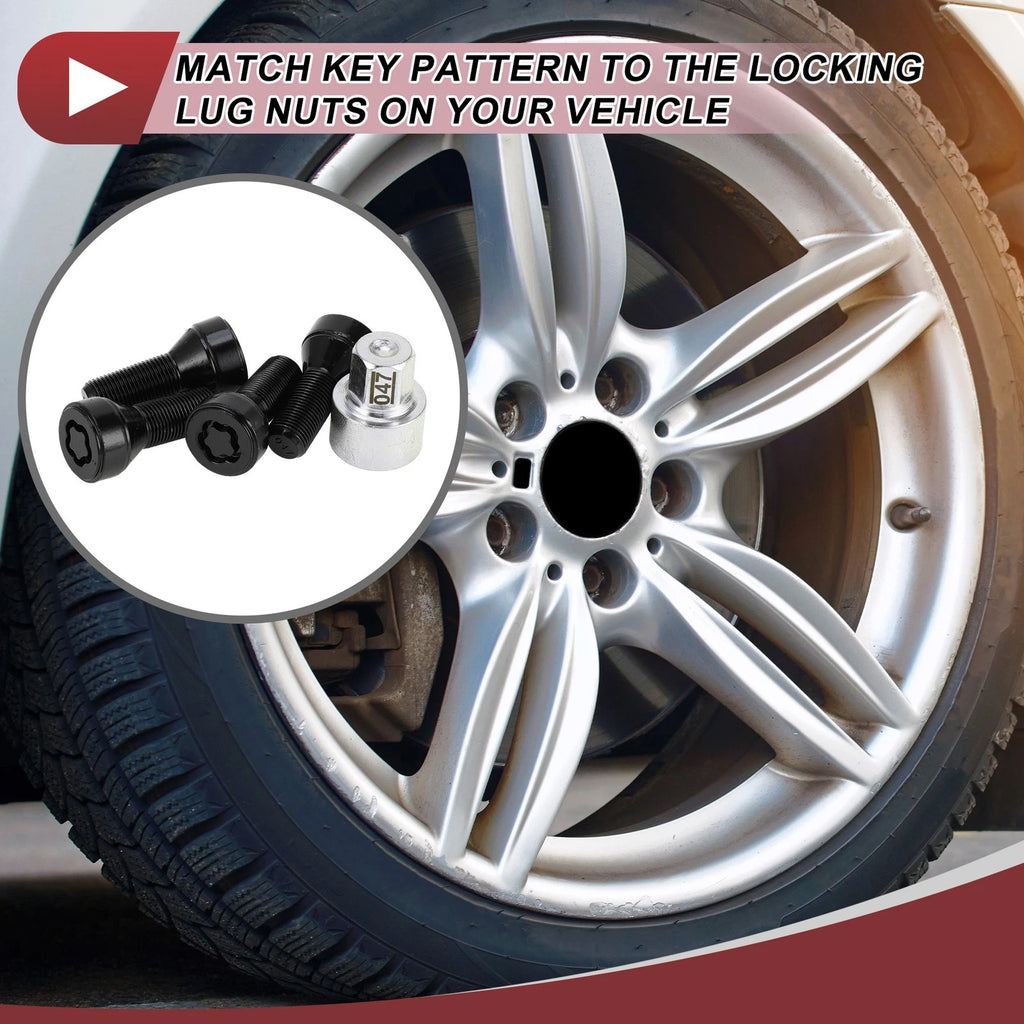 Wheel Lock Lug Nut Key Socket Set Anti theft for BMW 3 Series (2006–2019)
