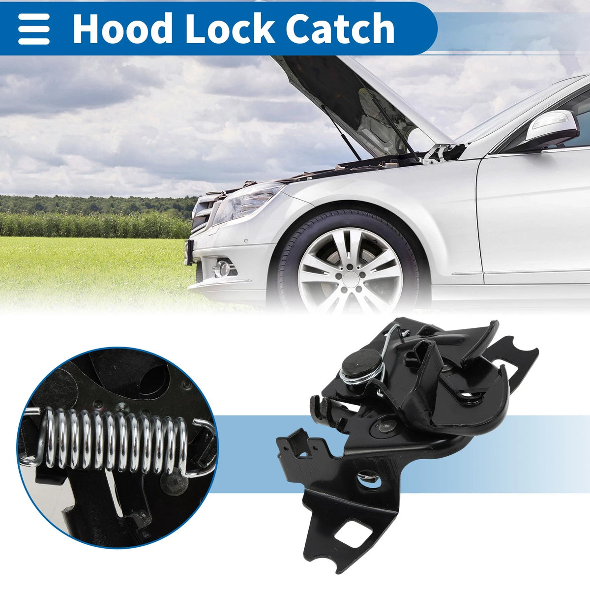 Hood Latch Assembly for Volkswagen Caddy MK2 (1995–2004) No. 1HM823509C