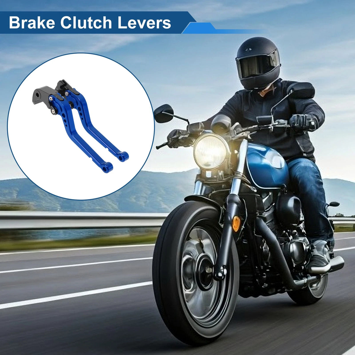 Adjustable Brake Clutch Levers for Suzuki GSXR1000 (2005–2006) Blue 1 Pair