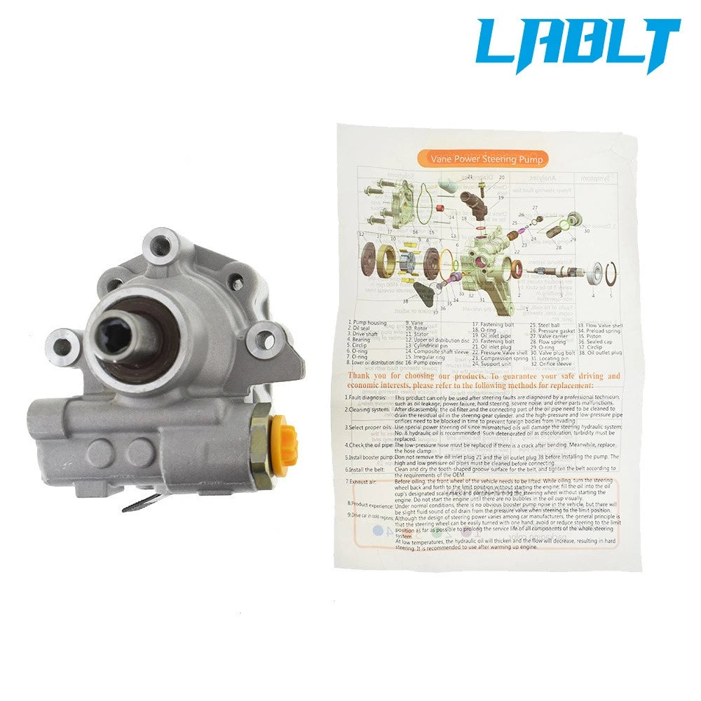 Power Steering Pump W/O Reservoir for Hummer H3 (2006–2009) L5 3.5L 3.7L