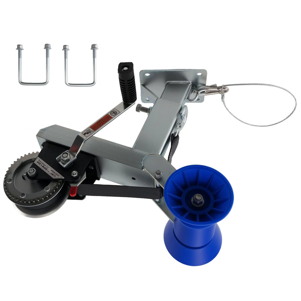 Adjustable Height Winch Mount for Boat Trailer (3" x 4") Galvanized