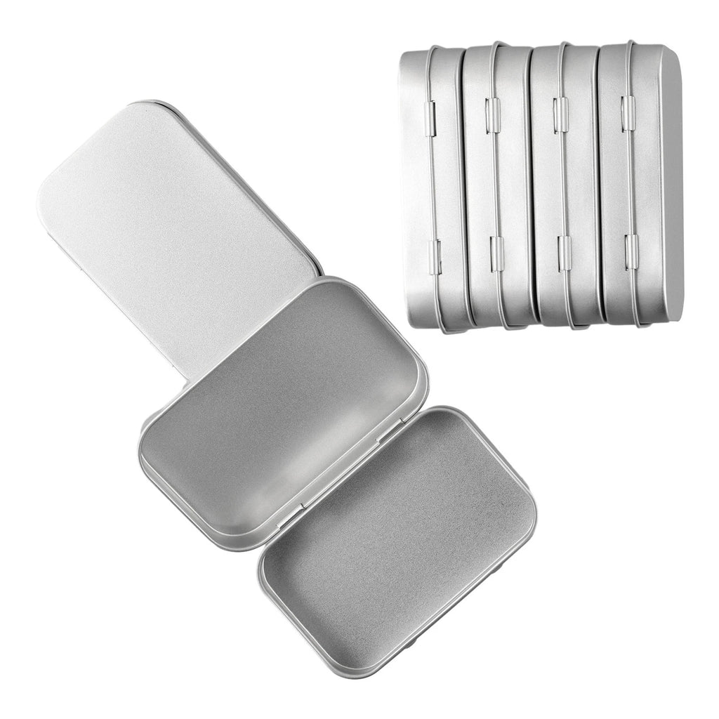 6x Metal Box Container for Cosmetics (Lip Gloss, Herbs)