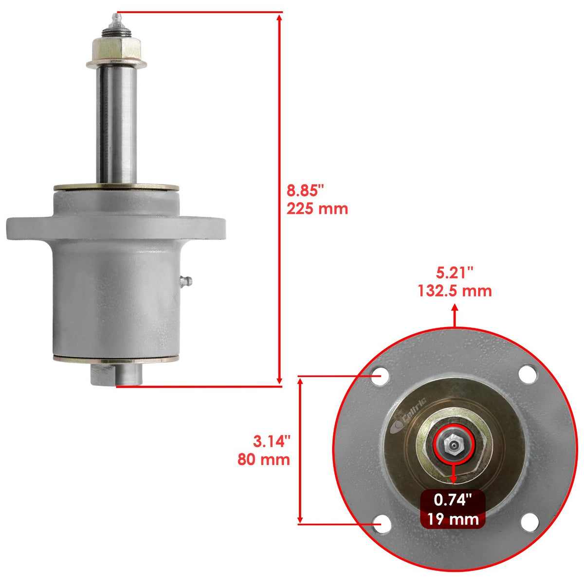 Spindle Assembly with Blades Replacement for Snapper 32 Inch Deck (2000–2000)