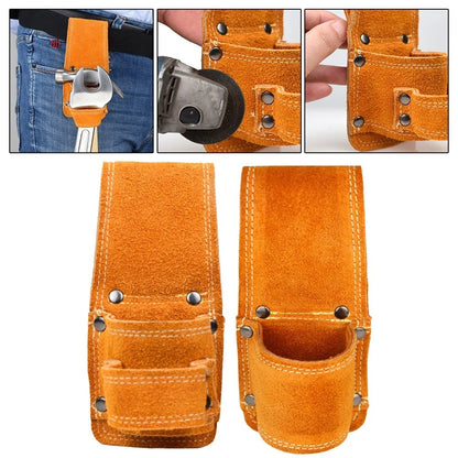 Cowhide Leather Hammer Storage Clip for Belts