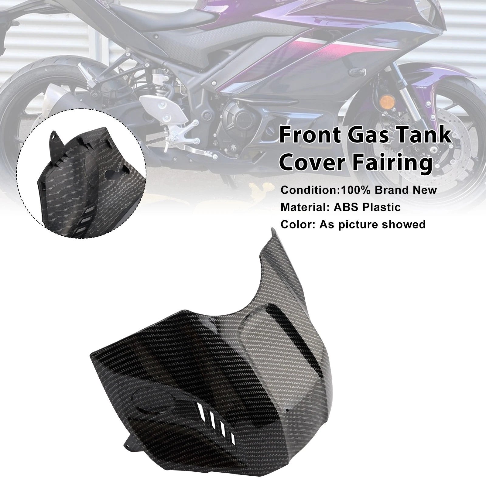 Front Gas Tank Cover Fairing for Yamaha YZF-R3 R25 (2025–2026) Carbon