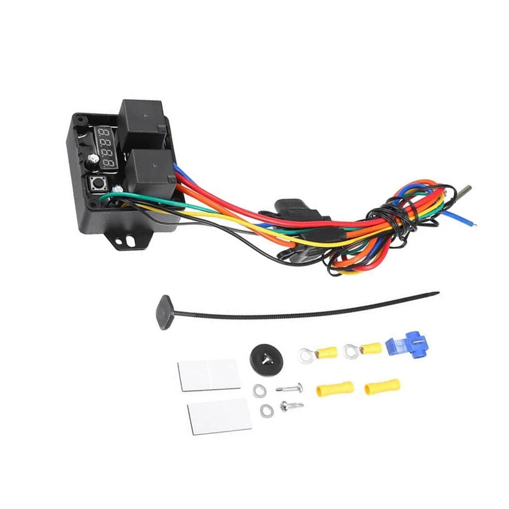12V Digital Thermostatic Fan Switch Kit for Motorcycles Electric Vehicles