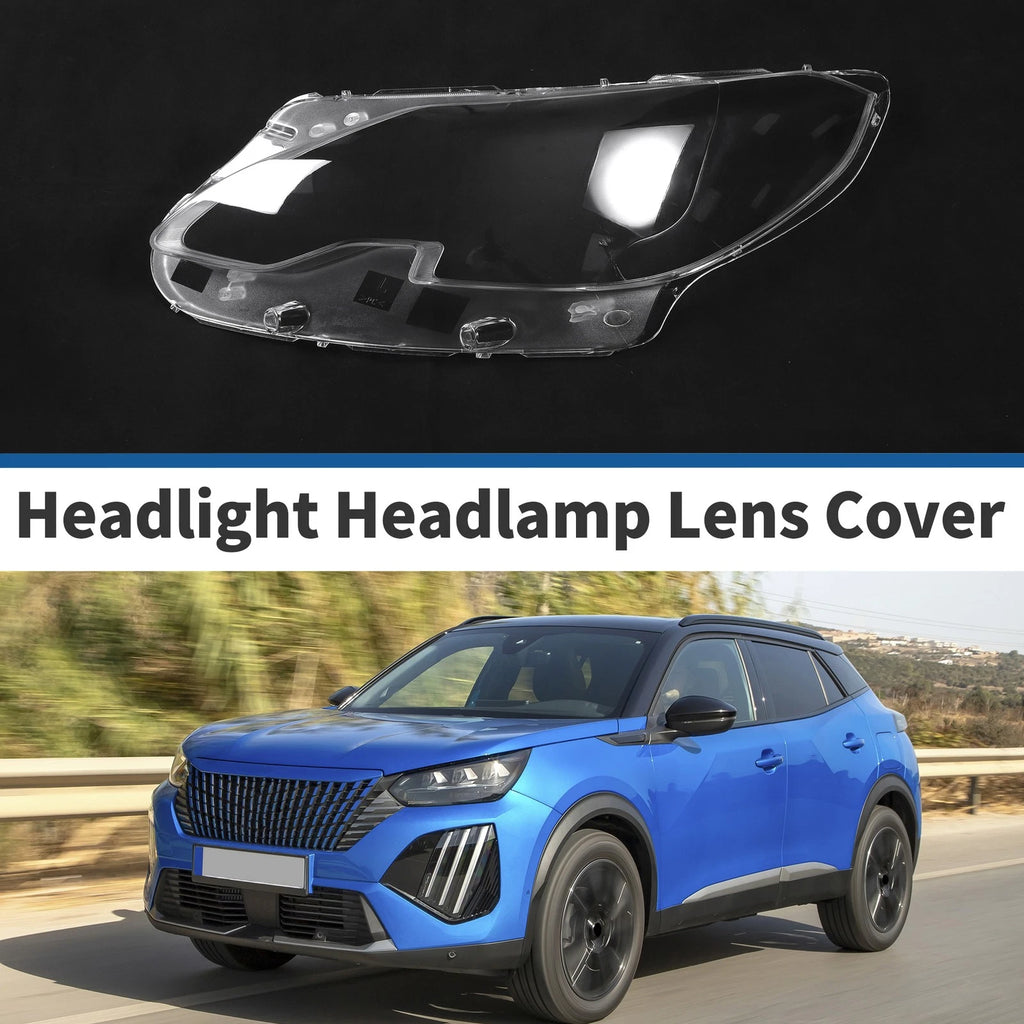 Headlight Lens Cover for Peugeot 2008 (2014–2018) PC Clear