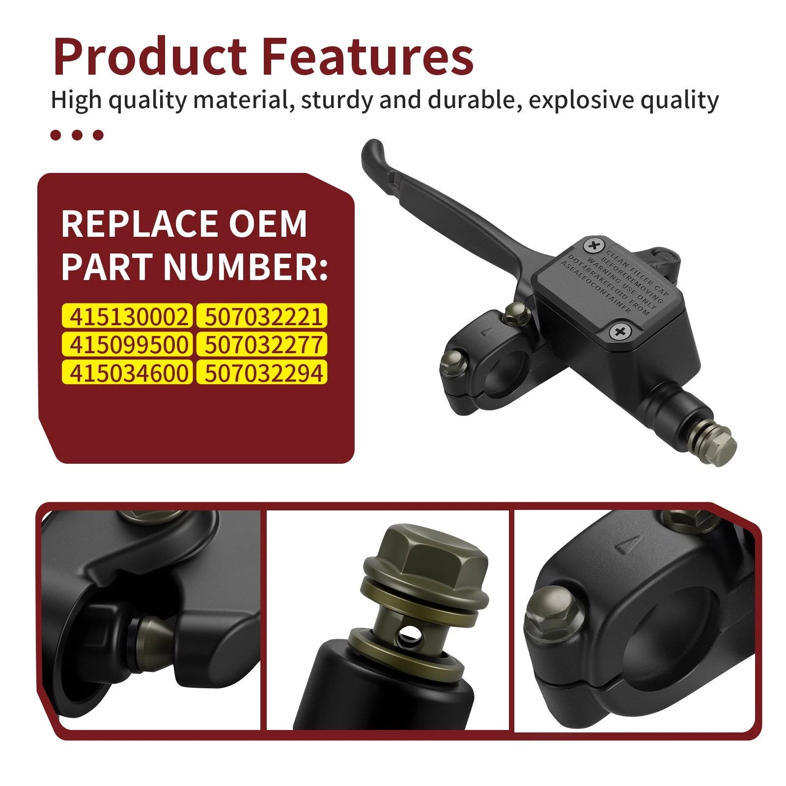Master Cylinder Assembly for Ski-Doo MX Z 400 440 500 583 600 670 700 (1996–2001)
