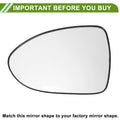 Left Heating Mirror Glass Replacement for Kia Rio (2012–2017) No. 876111W000