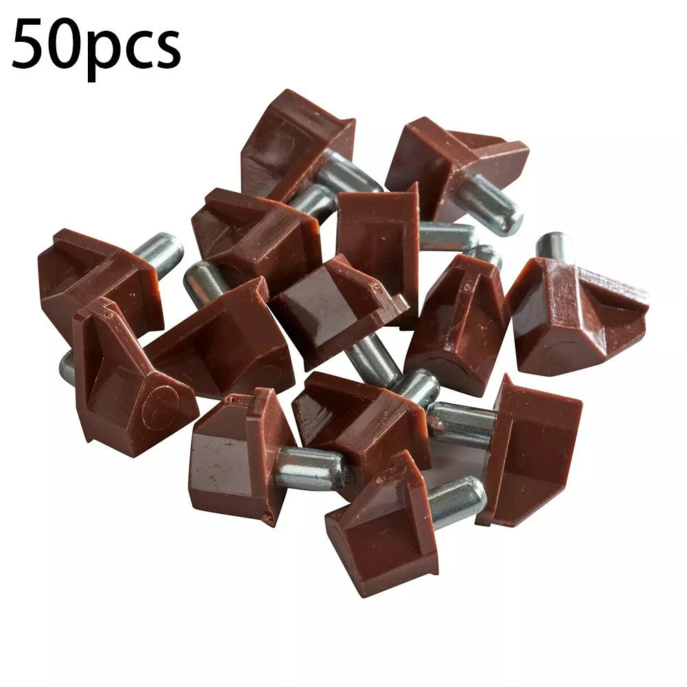 50pcs Shelf Support Pins for Kitchen Cabinet Book Shelves (5mm Diameter)