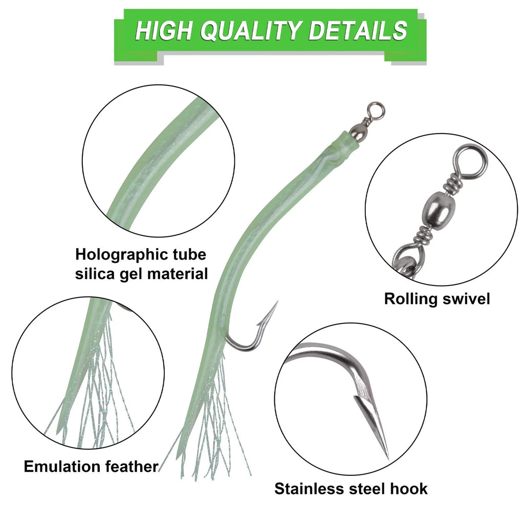 Fishing Hook Set of 2 for Eel Tube Cod Fish (14cm/16.5cm)