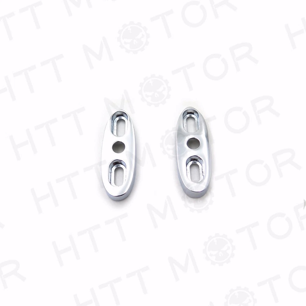 Chrome Motorcycle Mirror Block Off Plates for Universal Models (2.5" x 1")