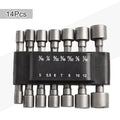 Set of 9 Hexagonal Handle Socket Bits for Various Applications