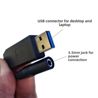 USB 20 to 35mm Cable for PC and Laptop Devices