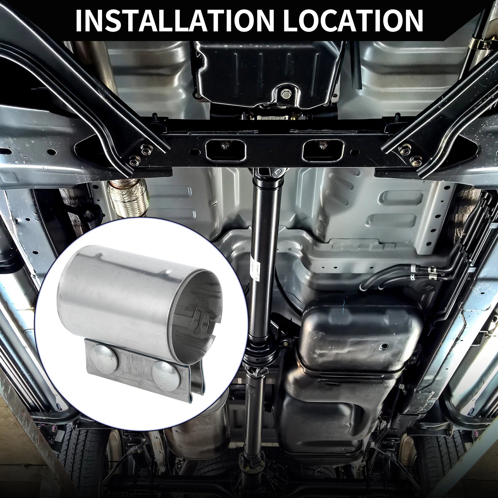 Exhaust Pipe Clamp for Car (2.17" 87mm)