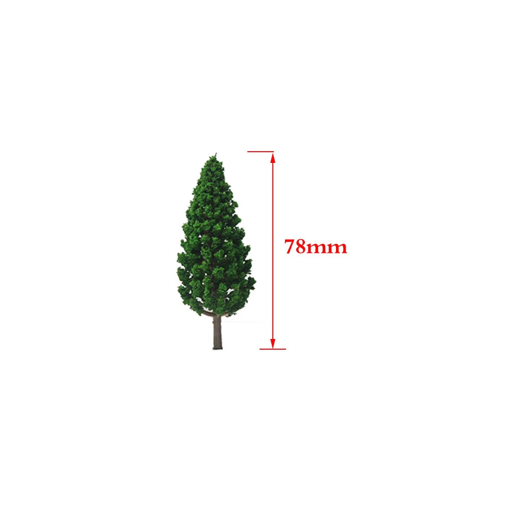 50pcs 3.07" Pine Trees for Train Railway Park Landscape Scenery