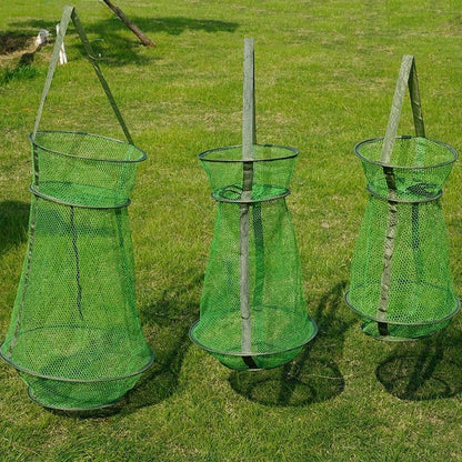 Collapsible Nylon Coated Crab Trap with Reinforced Steel Frame