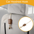 Universal Car Seat Headrest Hook for Purses and Bags (Deep Brown)