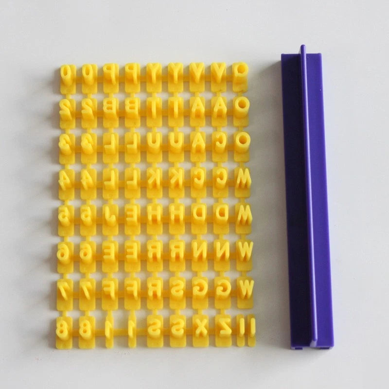 Set of 4 Alphabet Number Cutters for Cake Decorating