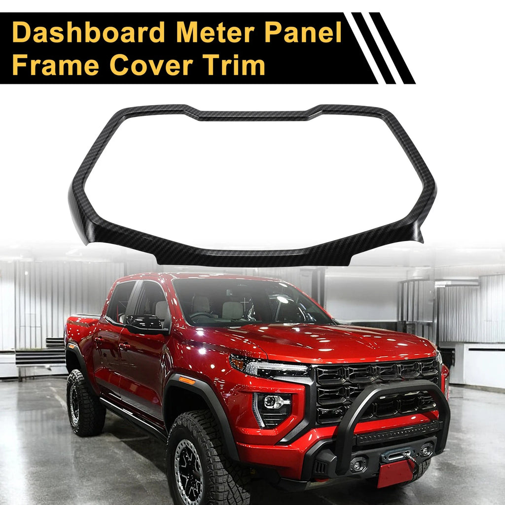 Dashboard Meter Panel Frame Cover for Chevy Colorado (2023–2024) Carbon Fiber Pattern