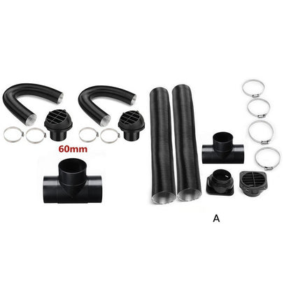Rotatable Parking Heater Vent Dual Air Ducts Flexible Tubing Tee Connectors