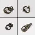 Set of 10 Antique Drop Ring Handle Cabinet Pulls