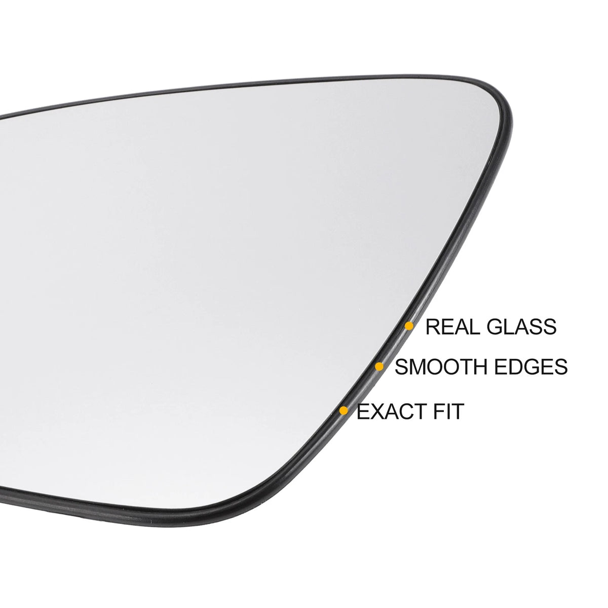 Left Side White Mirror Glass for Peugeot 108 (2014–2023)