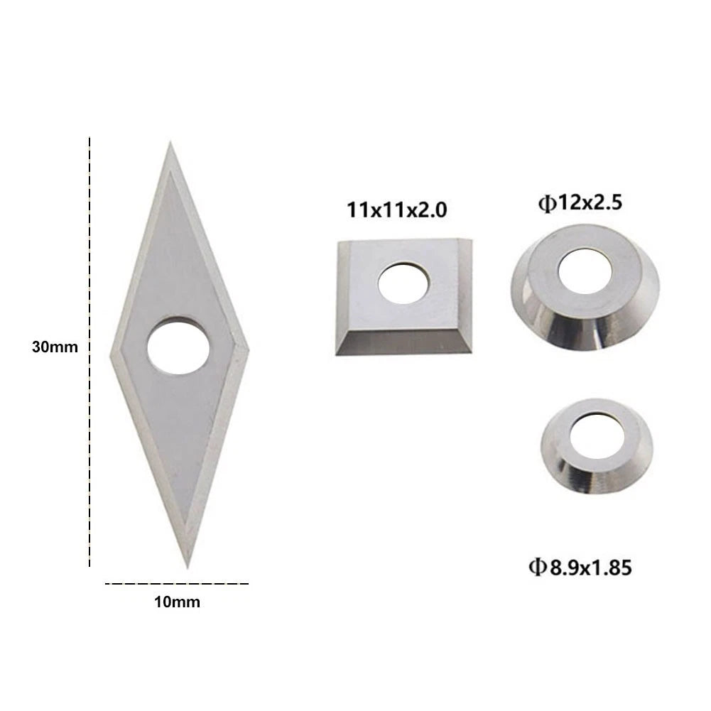 12pcs Carbide Cutters Inserts Set for Lathe Turning Tools