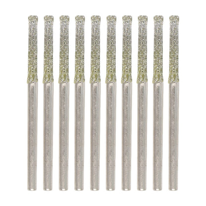 10PCS Glass Drill Bits 0.8-2.5mm with 2.35mm Shank for Jewelry Crafts