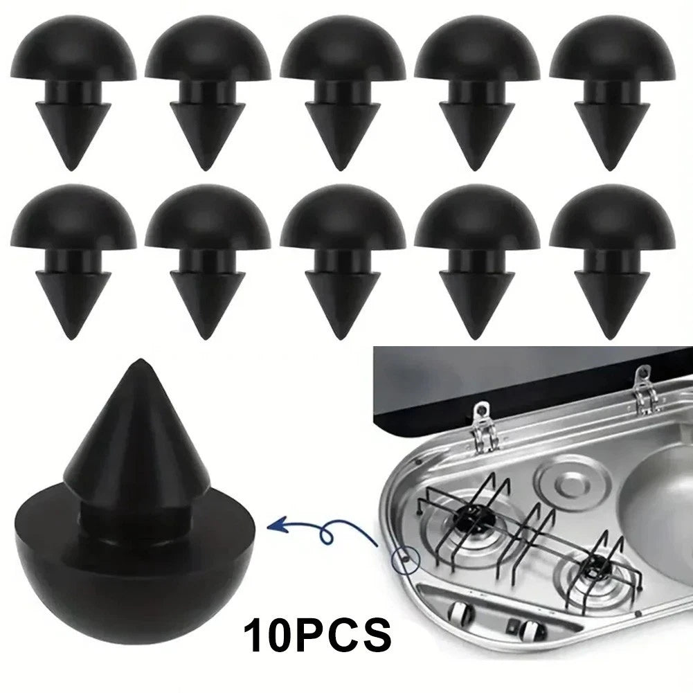10pcs Black Rubber Pads for RV Interior Trim