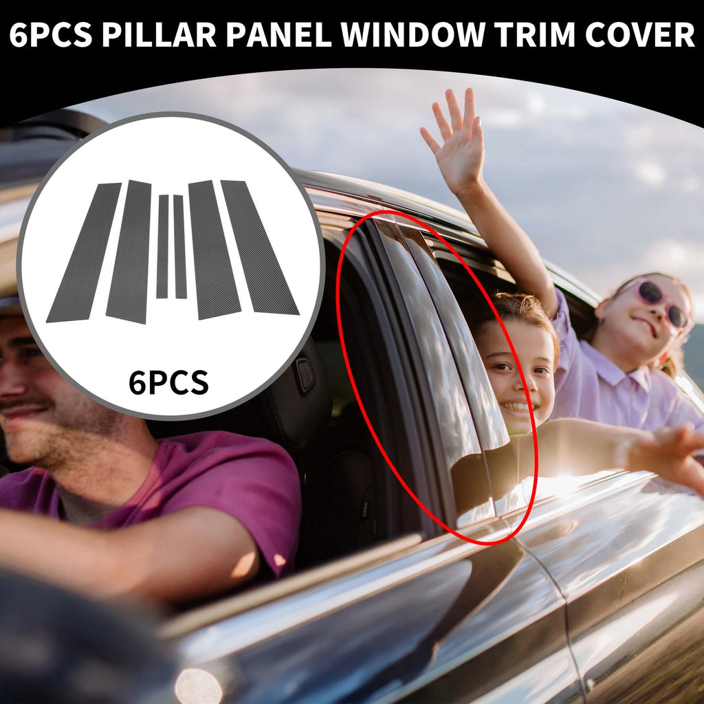 6 Pcs Window Trim Pillar Set Front for BMW 3 Series E90 Sedan (2005–2012)