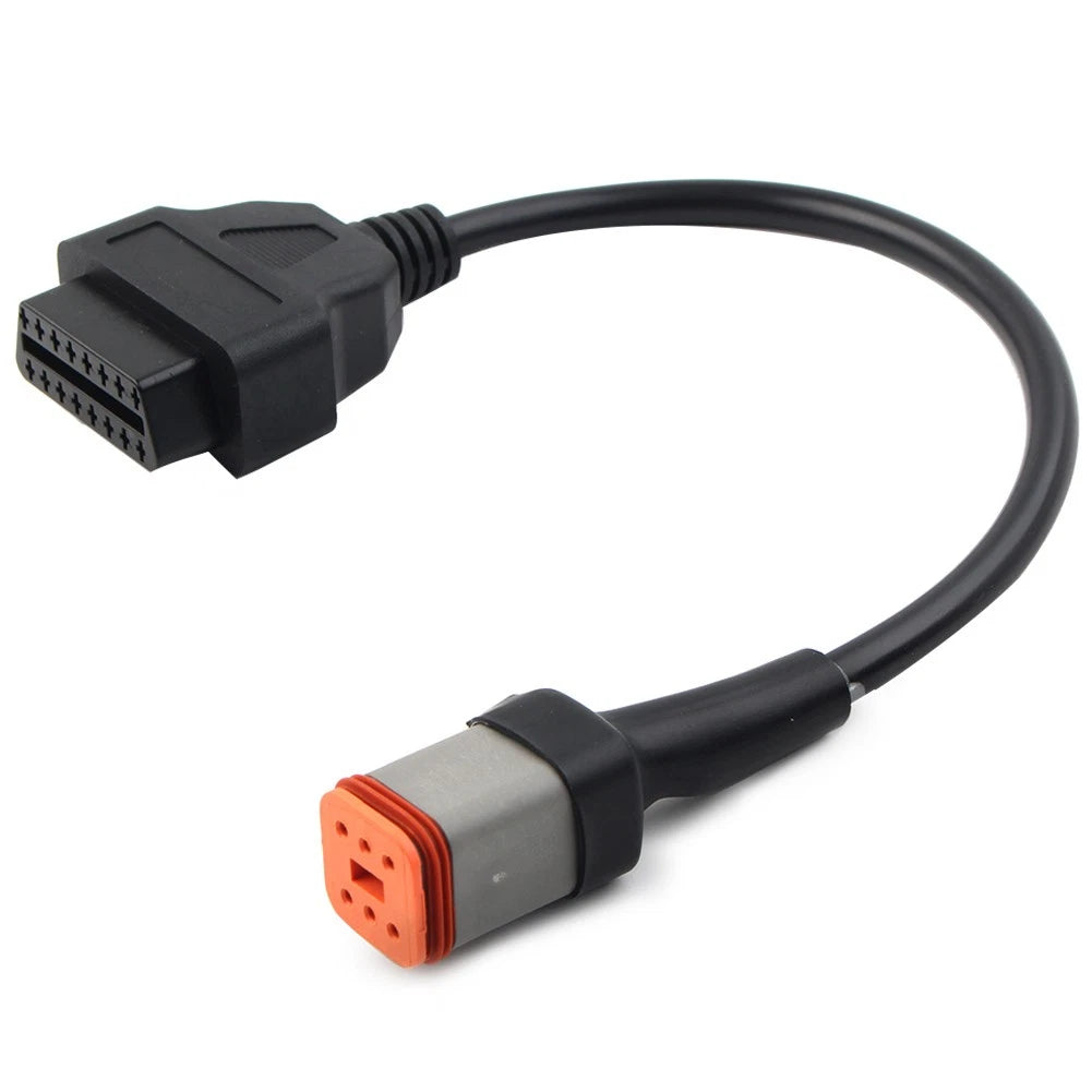 6Pin to OBD2 16Pin Diagnostic Scanner Adapter Cable for Harley Davidson