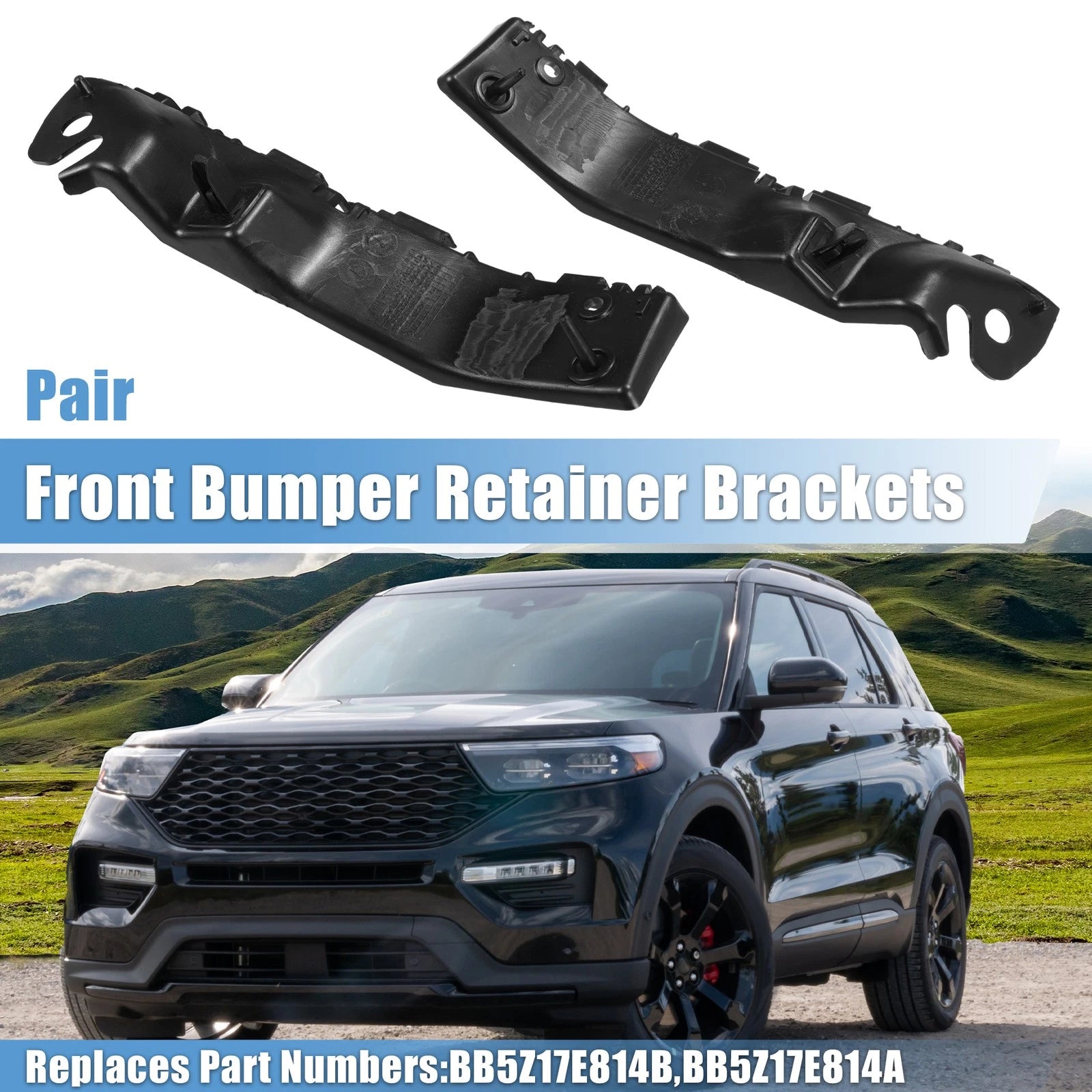 1 Pair Front Bumper Mounting Support Bracket No.BB5Z17E814B for Ford Explorer (2011–2019)