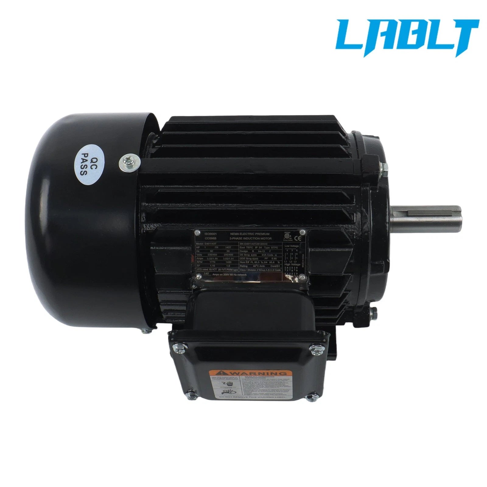 1HP Motor for LABLT 143T Frame (230/460V 60Hz)