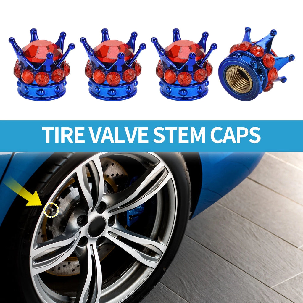 Tire Valve Stem Caps Replacement for Car SUV Bike RV 4 Pack