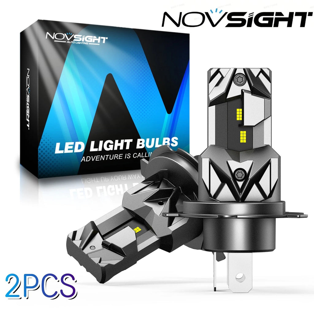 2pc H4 LED Headlight Bulbs for NOVSIGHT (6500K, 16000LM)