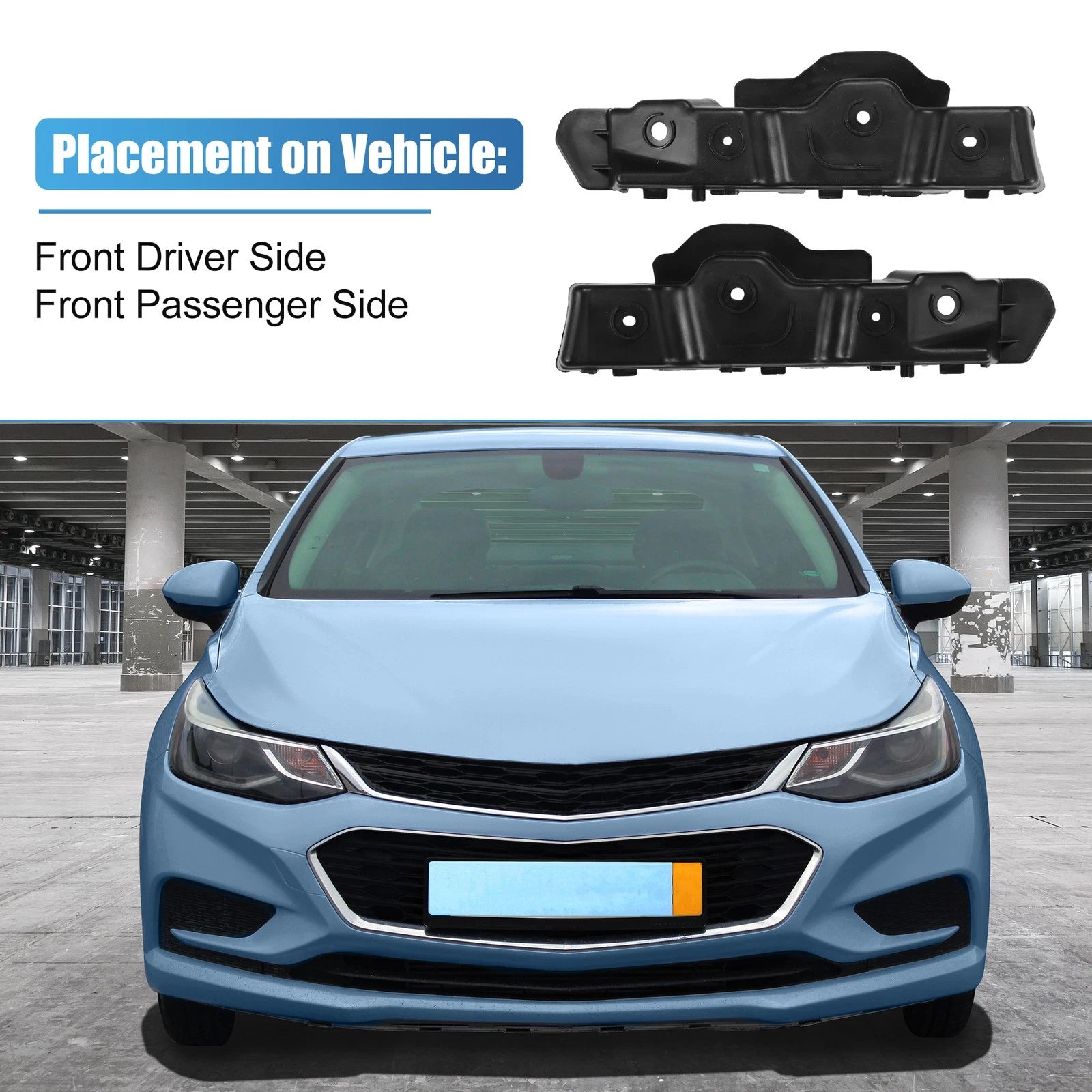 Front Bumper Mounting Support Bracket Pair for Chevrolet Malibu (2008–2016)