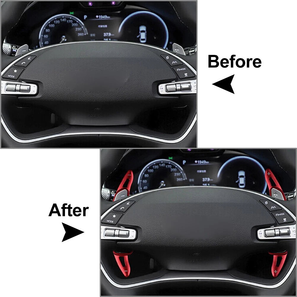 Blue Aluminum Paddle Shifter Extensions for Genesis GV70 (2022–2023)